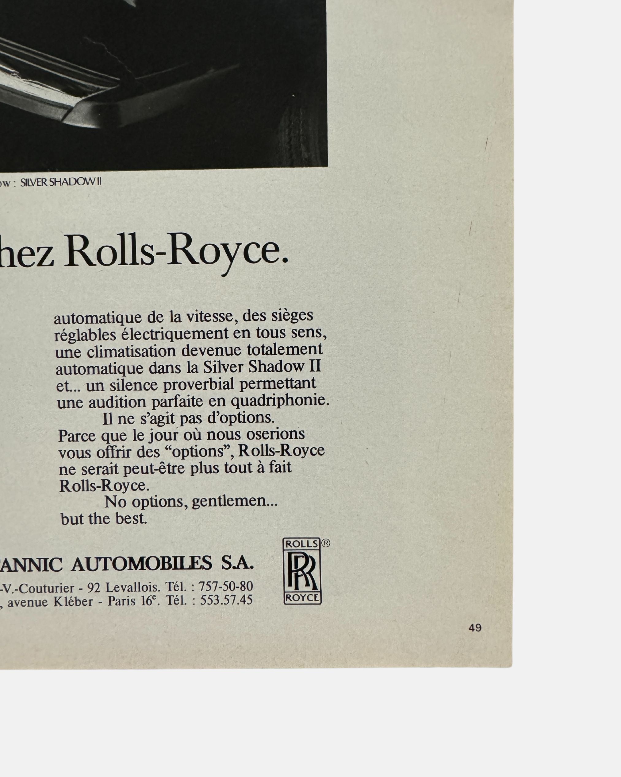 Rolls-Royce 1977 Silver Shadow II Print