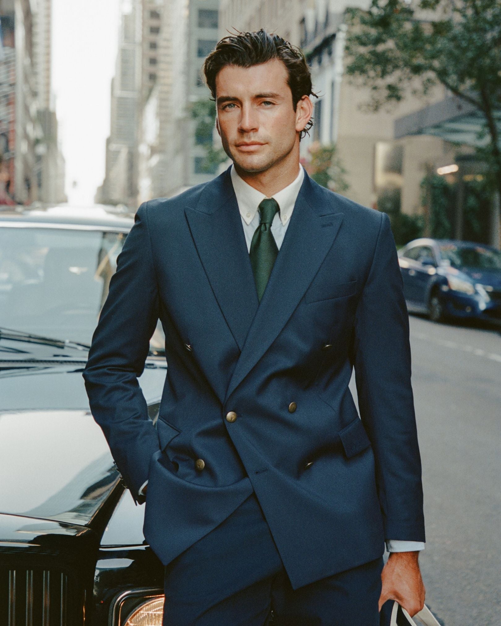 'Le Original' Blue Contrast Collar Oxford Shirt